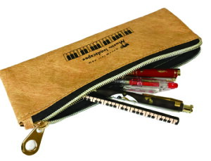 クラフト風ペンケース お取り寄せ商品 引き出物 記念品 音楽雑貨 音符 ピアノモチーフ ト音記号 ピアノ雑貨