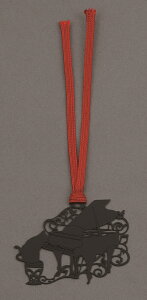 キャットブックマーク ブラックピアノ ♪お取り寄せ商品です♪【音楽雑貨 音符・ピアノモチーフ】【バレエ発表会の記念品に最適♪】お取り寄せ 大量注文できます♪音符 ト音記号 楽譜