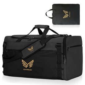 CANWAY スポーツバッグ 45L おしゃれ 男女兼用 折りたたみ 収納可能 ウォータープルーフ 旅行バッグ 多機能 フィットネス・ヨガ・ハイキング・キャンプ・アウトドア用