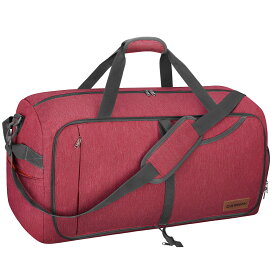 CANWAY ボストンバッグ スポーツバッグ ショルダー 大容量 折りたたみバッグ シューズ収納 スーツケース固定 大容量 撥水加工 旅行バッグ ジム 出張 軽量 85リットル プレゼント クリスマス防災グッズ 地震対策 津波対策 避難