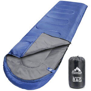 【★在庫処分セール★最大30%OFF〜さらにポイント2倍】MEREZA 寝袋 シュラフ 封筒型 キャンプ 保温 車中泊 防風 防水 アウトドア スリーピングバッグ 収納袋付き オールシーズン 大きいバージ