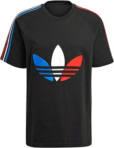 アディダス オリジナルス adidas 半袖 メンズ クルーネックTシャツ ブラック マルチカラー GQ8920 USAsize:S 日本size:M