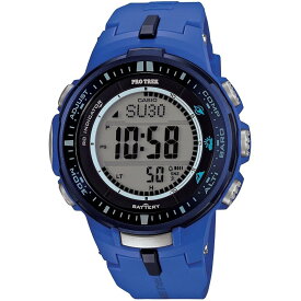 腕時計 レディース ブルー シンプル カシオ PROTREK プロトレック デジタル ソーラー電波 CASIO PRW-3000-2B
