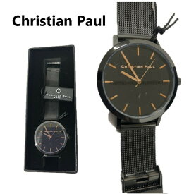 クリスチャンポール 腕時計 メンズ ブラック シンプル CHRISTIAN PAUL メッシュスベルト 43mm-RBB4318