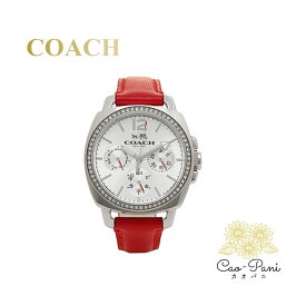 コーチ 腕時計 レディース ホワイト シルバー レッド クオーツ レザー COACH 14502171 BOYFRIEND ボーイフレンド