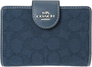 R[` ܂z fB[X MEDIUM CORNER ZIP WALLET lCr[ CU402-SVPM1 COACH