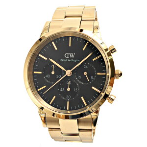 �_�j�G���E�F�����g�� �r���v Iconic Chronograph Link DW00100641 �S�[���h �u���b�N �����Y Daniel Wellington