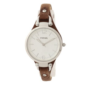 フォッシル 腕時計 レディース レザー ブラウン ホワイト FOSSIL GEORGIA ES3060 時計 ウォッチ かっこいい カッコイイ オシャレ おしゃれ