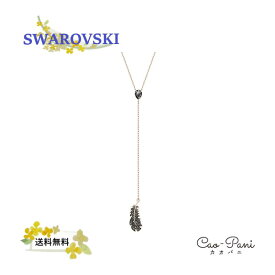 スワロフスキー ネックレス レディース ブラック ゴールド SWAROVSKI Naughty Y字型 5495299