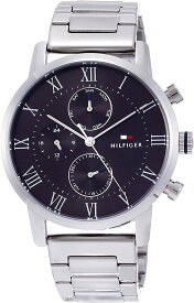トミーヒルフィガー 腕時計 メンズ ブラック シルバー TOMMY HILFIGER 1791397