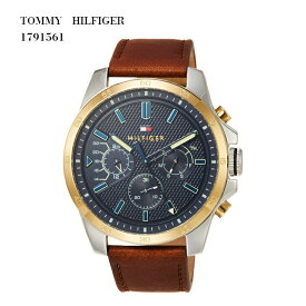 トミーヒルフィガー 腕時計 メンズ レザー ブラウン カレンダー TOMMY HILFIGER ネイビー 1791561 かっこいい カッコイイ オシャレ おしゃれ ブランド
