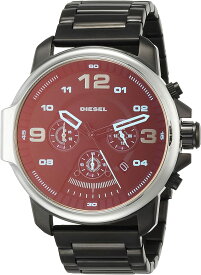 腕時計 メンズ レッド ブラック DIESEL ディーゼル TIMEFRAME DZ4434