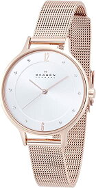 スカーゲン 腕時計 レディース ピンクゴールド ホワイト クオーツ SKAGEN SKW2151 KLASSIK ANITA LILLE