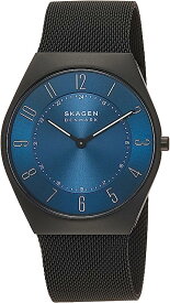 スカーゲン 腕時計 メンズ ブラック ブルー クオーツ クロノグラフ SKAGEN SKW6840 Grenen Solar Powered Watch