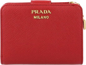 プラダ 二つ折り財布 レディース レッド シンプル PRADA サフィアーノ レザー SAFFIANO 1ML018 2CGD F068Z