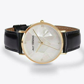 腕時計 レディース パール レザー ALLY DENOVO GaiaPearl ガイアパール 36mm ゴールドホワイト/ブラック ウォッチ AF5003-8 プレゼント ギフト 実用的 かっこいい カッコイイ かわいい 可愛い オシャレ おしゃれ