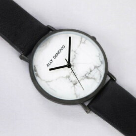 腕時計 レディース 大理石 ALLY DENOVO Carrara Marble カララマーブル 36mm ブラックホワイト/ブラック ウォッチ AF5005-2 プレゼント ギフト 実用的 かっこいい カッコイイ かわいい 可愛い オシャレ おしゃれ
