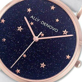 腕時計 レディース ホワイト 星 ALLY DENOVO Starry Night BeltSet 36mm (ローズゴールド/ホワイト) ウォッチ プレゼント AF5017-2 ギフト 実用的 かっこいい カッコイイ かわいい 可愛い オシャレ おしゃれ