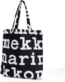 マリメッコ トートバッグ レディース ブラック ホワイト ロゴ marimekko 47312-911