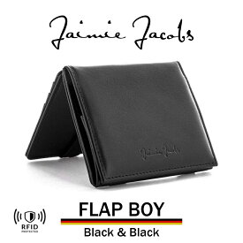 Jaimie Jacobs Flap Boy ジェイミージェイコブス フラップボーイ 黒 Black メンズ 財布 ウォレット 高級 革 レザー 魔法の財布 ハンドメイド 二つ折り スキミング防止 かっこいい カッコイイ オシャレ おしゃれ