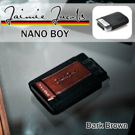 Jaimie Jacobs NANO BOY コンパクト財布 財布 フラグメントケース （ マネークリップ 小銭収納(小) カードケース) Dark Brown ダークブラウン 【 正規輸入品 】かっこいい おしゃれ