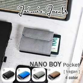 財布 コンパクト メンズ 4つ折り 小銭入れ（ Jaimie Jacobs ）Nano Boy Pocket [ Vegan シリーズ ] ミニ財布 小さい財布 二つ目 ミニマル キャッシュレス セカンドウォレット 休日 コンパクト財布