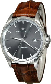 ハミルトン 腕時計 メンズ JAZZMASTER GENT グレー ライトブラウン H32451581 HAMILTON