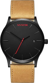 ムーブメント 腕時計 メンズ ブラック ブラウン レザー クオーツ カレンダー MVMT L213.5L.351