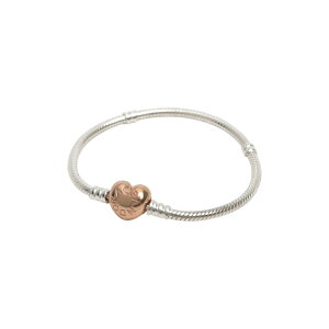 �p���h�� PANDORA PANDORA Moments Heart & Snake Chain Bracelet �u���X���b�g 580719-18 ���f�B�[�X �V���o�[