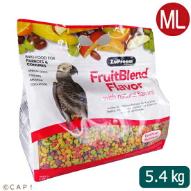 CAP! 鳥の餌 賞味期限2025/10/13ズプリーム フルーツブレンドML パロット＆コニュア(12#/5.4kg)