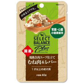 セレクトバランスPlus 鶏挽き肉スープ仕立て むね肉＆レバー 腎臓・心臓の健康維持/1才以上の成犬用 40g