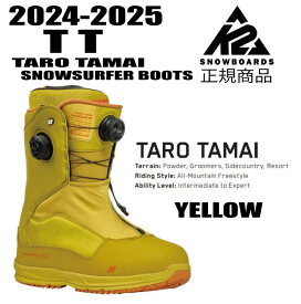 ★2024-2025★GENTEMSTICK ゲンテンスティック　K2 TARO TAMAI SNOWSURFER SNOWBOARD BOOTS　カラーYELLOW　合皮モデル