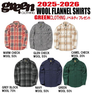 NGXg\񏤕i25-26fy10OFFzyXebJ[v[gzyzGREEN CLOTHINGiO[N[WOjWOOL FLANNEL SHIRTS@(E[tlVc) TCYFSAMALAXL