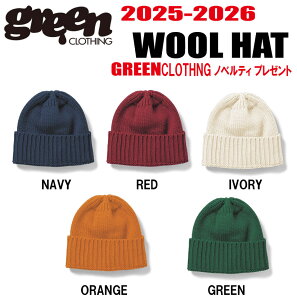 \񏤕i25-26 f GREEN CLOTHINGiO[N[WOjWOOL HAT TCYFONE SIZEyXebJ[v[gzyz