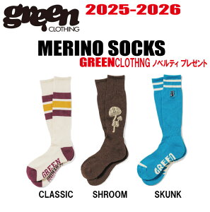 \񏤕i25-26fy10OFFzyXebJ[v[gzyzGREEN CLOTHINGiO[N[WOjMERINO SOCKS(m\bNX) TCYFSAM