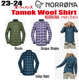 ★23-24★ NORRONA（ノローナ）tamok wool Shirt W's（タモック ウール シャツ）サイズ：(W's)XS〜L カラー：3色 【ステッカー・ノベルティプレゼント】【送料無料】