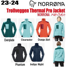 ★23-24★ NORRONA（ノローナ）trollveggen Thermal Pro Jacket W's（トロールヴェゲン サーマル プロ ジャケット）サイズ：(W's)XS〜XL カラー：5種【ステッカー・ノベルティプレゼント】【送料】