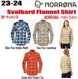 ★23-24★【NORRONA(ノローナ) svalbard Flannel Shirt(スヴァルバール フランネルシャツ) サイズ:ウィメンズ【ステッカー・ノベルティプレゼント】【送料無料】