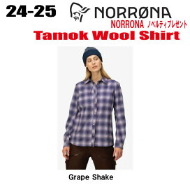 ★24-25★早期予約商品★ NORRONA（ノローナ）tamok wool Shirt W's（タモック ウール シャツ）サイズ：(W's)XS〜L 【ステッカー・ノベルティプレゼント】【送料無料】