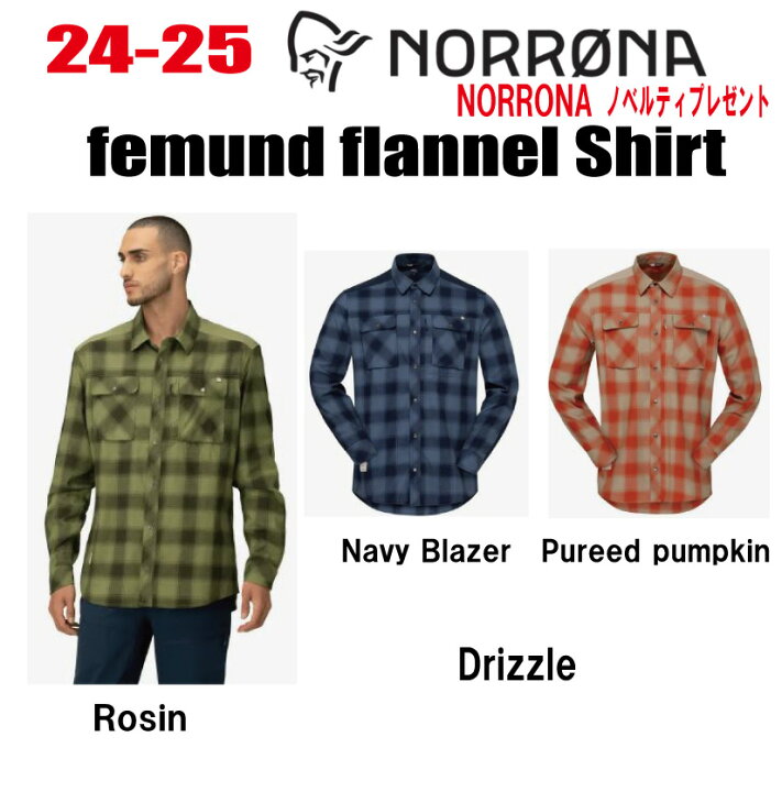 楽天市場】☆24-25☆ NORRONA（ノローナ）femund flannel Shirt 