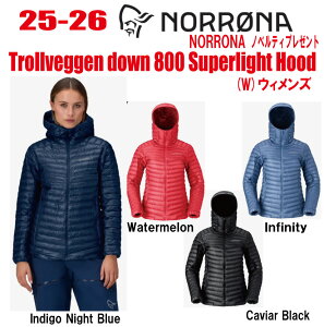 ��25-26�� NORRONA�i�m���[�i�jtrollveggen down800 super light Hood�i�g���[�����F�Q�� �X�[�p�[���C�g �_�E��800 �t�[�h�j�T�C�Y�F(Women's)XS�`L �y�X�e�b�J�[�E�m�x���e�B�v���[���g�z�y���������z