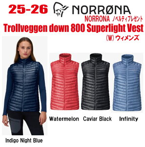 ��25-26�� NORRONA�i�m���[�i�jtrollveggen down800 super light Vest�i�g���[�����F�Q�� �X�[�p�[���C�g �_�E��800�x�X�g�j�T�C�Y�F(Women's)XS�`L�y�X�e�b�J�[�E�m�x���e�B�v���[���g�z�y���������z