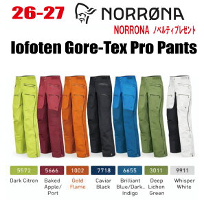 �����\�񏤕i 2026-2027 NORRONA�i�m���[�i�jlofoten Gore-Tex Pro Pants�i���t�H�e�� �S�A�e�b�N�X �v�� �p���c�j�T�C�Y�F(M's)S�`XL �y�X�e�b�J�[�E�m�x���e�B�v���[���g�z�y���������z