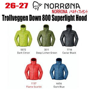 �����\�� 26-27 NORRONA �m���[�i trollveggen superlight down800 Hood�i�g���[�����F�Q�� �X�[�p�[���C�g �_�E��800 �t�[�h�j�T�C�Y�F(M's)S�`XL �y�X�e�b�J�[�E�m�x���e�B�v���[���g�z�y���������z