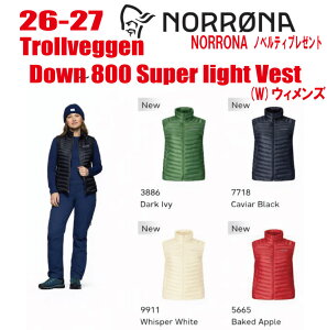 �����\�� 26-27 NORRONA �m���[�i trollveggen down800 super light Vest�i�g���[�����F�Q�� �X�[�p�[���C�g �_�E��800�x�X�g�j�T�C�Y�F(Women's)XS�`L�y�X�e�b�J�[�E�m�x���e�B�v���[���g�z�y���������z
