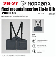 早期予約 26-27 NORRONA ノローナ Accessories flex1 mountaineering Zip-in Bib レディース 2050-18【ス…