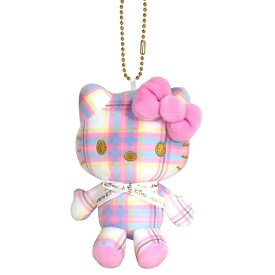新入荷　サンリオ SANRIO ハローキティ 50thアニバーサリー マスコットぬいぐるみ タータンチェックシリーズ ナカジマコーポレーション マスコットチェーン MC