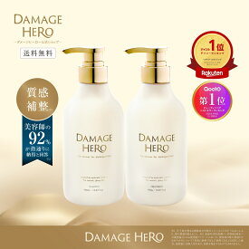 【公式】DAMAGE HERO ダメージヒーロー スーパーリペア シャンプー トリートメント 本体 セット 7大ダメージ補修 ダメージ 熱 乾燥 紫外線 摩擦 カラー ブリーチ パーマ 美容室仕上げ サロン 分子補修成分配合 ボトル ハイダメージ向け マンダリン＆アンバーウッドの香り