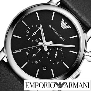 �y�ő�6,710�~�����z�y17��OFF�z �G���|���I�A���}�[�j ���v EMPORIOARMANI �r���v �G���|���I �A���}�[�j EMPORIO ARMANI ���C�[�W Luigi �����Y �ގ� �u���b�N AR1828 �N���m �O���t �v�x���g �G���|�� �v