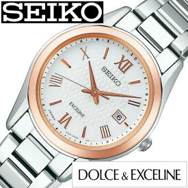 SEIKO DOLCE&EXCELINE セイコー ドルチェ＆エクセリーヌ腕時計 時計 レディース ホワイト SWCW150 正規品 ラウンド 薄型 シンプル ステンレス ソーラー 電波時計 ペア カップルコーデ おそろい シルバー 新生活 プレゼント ギフト 遠足 入学 卒業